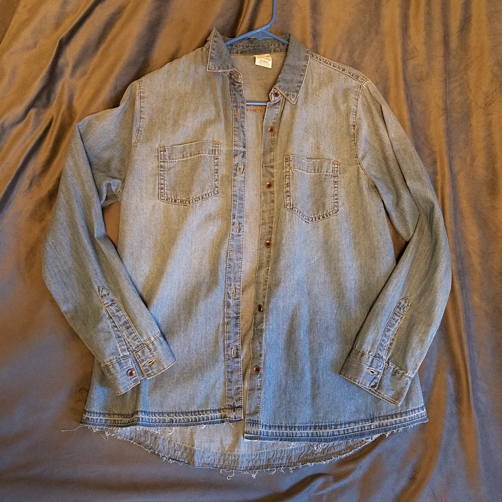 Cotton Chambray Long Sleeve Shirt